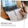 Angoily 4pcs Keyboard Light Night Lamp Reading Light Portable Eye Protection Metal Gooseneck for Office Cafe Living Room Bed view 4
