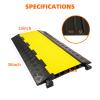 5 Channel 2 Pack Cable Protector Ramp Traffic Wire and Hose Ramp Cord Cover Heavy Duty Channels 18,000 lbs Load Capacity Cable Wire Ramp Speed Bump Driveway Cable Ramp Protective Cover view 3