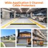 5 Channel 2 Pack Cable Protector Ramp Traffic Wire and Hose Ramp Cord Cover Heavy Duty Channels 18,000 lbs Load Capacity Cable Wire Ramp Speed Bump Driveway Cable Ramp Protective Cover view 4