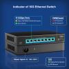 8 Port 10G Ethernet Switch, 10Gbe-RJ45 Port Network Switch Unmanaged Support 100M/1000M/2.5G/5G/10G, Auto-Negotiation, for 10G NAS, PC, NIC, Plug & Play, 160Gbps Switching Capacity, Desktop/Rack Mount view 3