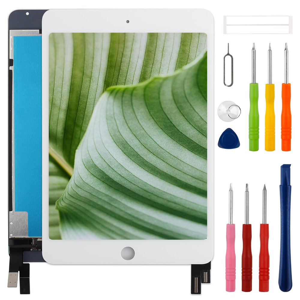 SWARK New LCD Display for iPad mini 4 2015 7.9'' A1538 A1550 Touch Screen Digitizer Assembly Replacement with Upgraded Repair Tools Kit-White