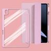 Travel with Tablet Case Compatible with Three-fold Smart Tablet Compatible with OnePlus Pad Go 11.4 Inches, with Pencil Holder, Transparent Back Case, Slim Stand, Cover view 1