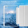 Travel with Tablet Case Compatible with Three-fold Smart Tablet Compatible with OnePlus Pad Go 11.4 Inches, with Pencil Holder, Transparent Back Case, Slim Stand, Cover view 3