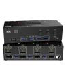 D3LX0Z1 8K@60Hz HDMI+2 Displayport KVM Switch Triple Monitor for 3 Computer Share 3 Monitor and 4 USB3.0 Devices,Wired Remote(with EU Plug) view 1