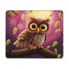 Owl Mousepad with Anti-fray Stitching, Comfortable Gaming Mousepad with Non-Slip Rubber Base, Waterproof Computer Mousemat Washable Mousepads for Laptop 7 x 8.6 in view 1