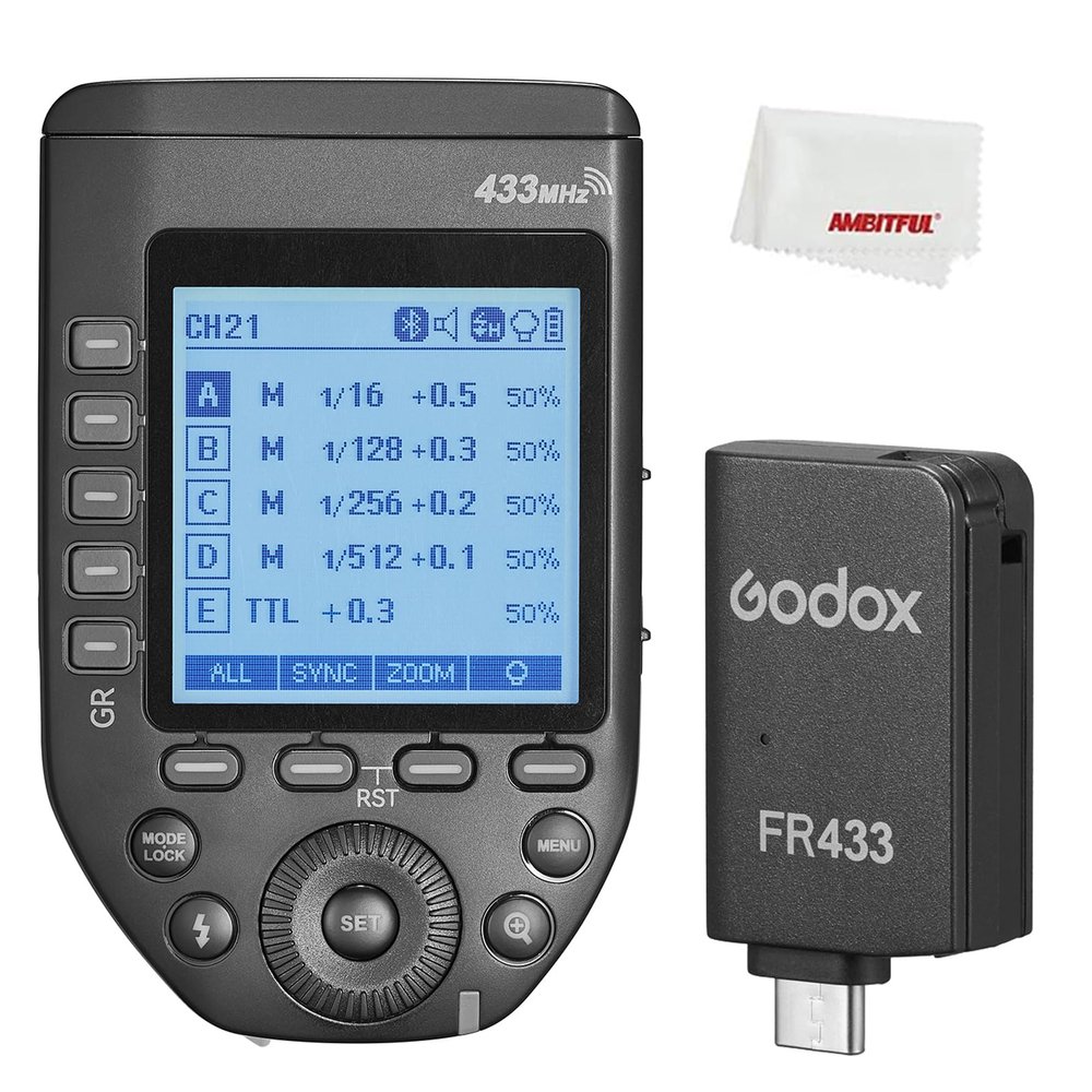Godox FT433 S FT433-S TTL Wireless Flash Trigger for Sony Cameras,Built-in Wireless 433MHz,1/8000s,0-100m,LCD Screen,32 Channel,1-99 ID,Front and Rear Curtain Sync