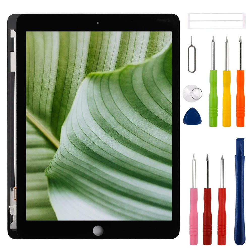 SWARK New LCD Display for iPad Air 2 2014 9.7" A1566 A1567 Touch Screen Digitizer Assembly Replacement with Upgraded Repair Tools Kit-Black
