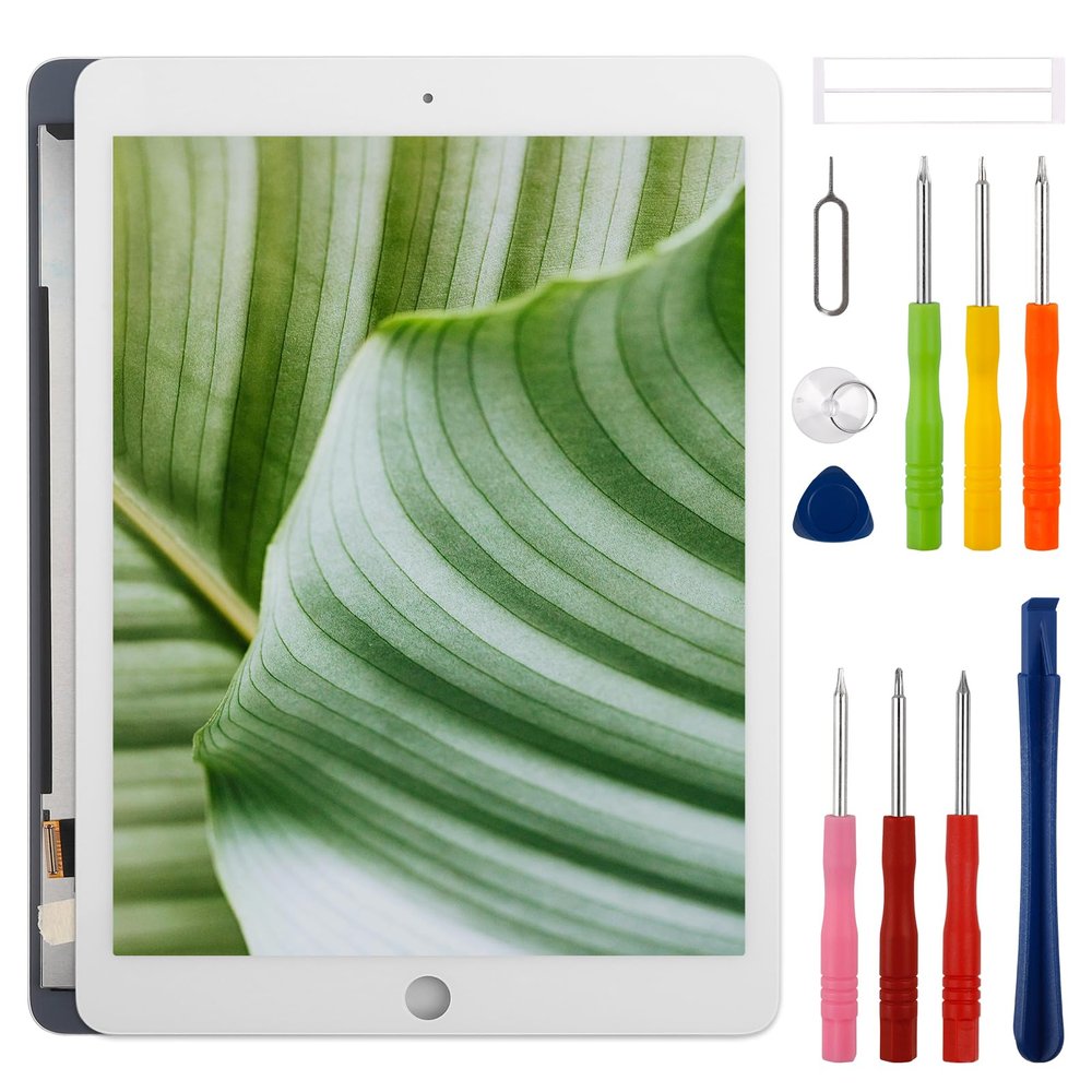 SWARK New LCD Display for iPad Air 2 2014 9.7" A1566 A1567 Touch Screen Digitizer Assembly Replacement with Upgraded Repair Tools Kit-White