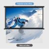 30-72 Inch Drop Down Projector Screen, 4:3/16:9 HD Manual Projector Screen, for Home Theater Classroom Office Presentation Outdoor Camping, Projection Screen Black Backing Movie Screen(Black 72",4:3) view 2