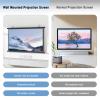 30-72 Inch Drop Down Projector Screen, 4:3/16:9 HD Manual Projector Screen, for Home Theater Classroom Office Presentation Outdoor Camping, Projection Screen Black Backing Movie Screen(Black 72",4:3) view 4