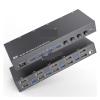 D3LX0Z1 8K DisplayPort KVM Switch 2 Monitor 4 Computer,KCEVE Dual Monitor KVM Switch DP USB3.0,Support 4k@144Hz,for 4 PC Share 2 Display(4 in 2 Out) view 1