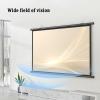 30-72 Inch Drop Down Projector Screen, 16:9 4K HD Ceiling Wall Mount Projection Screen Office Home Theater Movie, Easy Roll Up, Wrinkle-Free Portable Projector Screen for Home Cinema Office Classroom( view 2