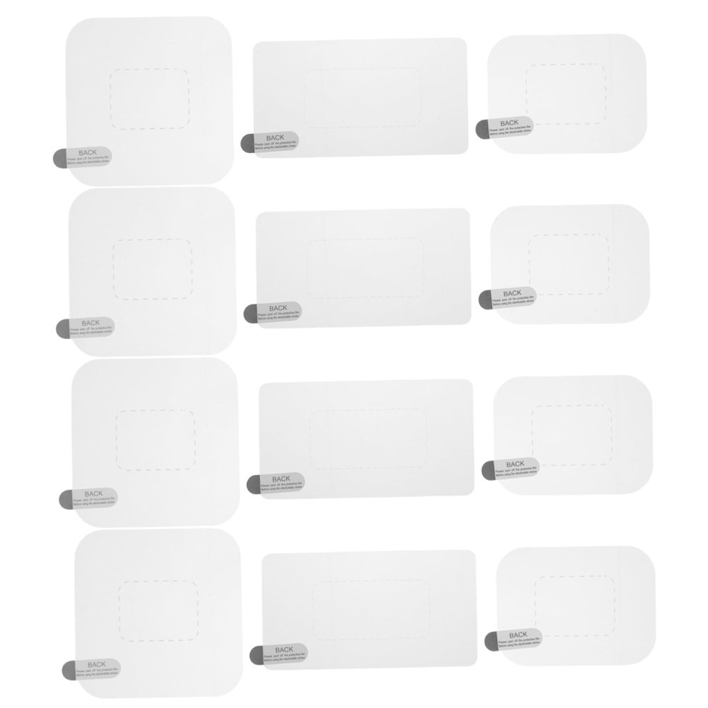 BUGUUYO 12sheets Car Shield Windshield Sticker Dashcam Static Mount Decal Full Coverage Scratchproof Smudge-Resistant Film