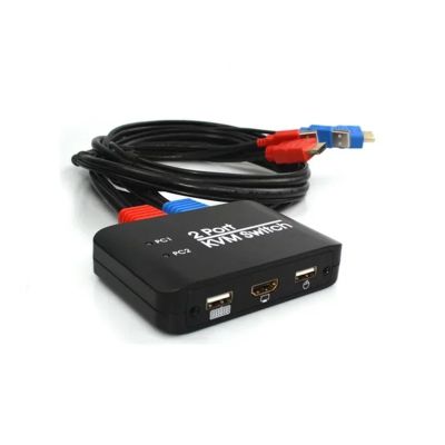 5MNG0Y8 4K@60Hz 2 Port KVM Switch Support Keyboard and Mouse Control KVM Switch 2 Input 1 Output for Computer Laptop DVD PS*5 HDTV