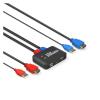 D3LX0Z1 4K@60Hz 2 Port KVM Switch Support Keyboard and Mouse Control KVM Switch 2 Input 1 Output for Computer Laptop DVD PS*5 HDTV view 1