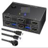 5MNG0Y8 USB 3.0 HDMI Displayport KVM Switch 2 Monitor 2 Computer 4K@60Hz 2K@144Hz,Dual Monitor KVM Switch for 2 PC Share 4 USB 3.0 Ports(202HD Without EDID) view 1