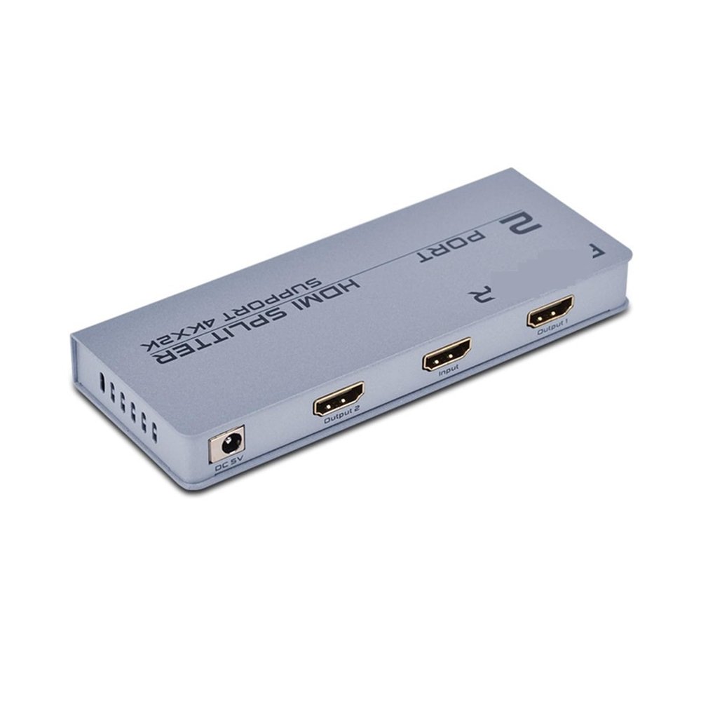 5MNG0Y8 4K Ultra HD 3D HDMI Distributor Version 1.4 One in 2 Ports HD Video Distributor 4K*2K Computer Host Box DVD Player PS3 Splitter(4K UK Plug)
