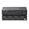 5MNG0Y8 HDMI + Displayport KVM Switch 2 Monitors 3 Computers 8K@60Hz,Dual Monitor KVM Switch with 4 USB 3.0 Port for Keyboard Printer(with US Plug) view 1