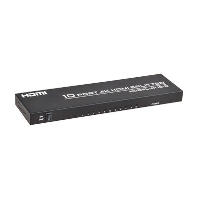 5MNG0Y8 Engineering-Grade 3D HDMI 1x10 4K Splitter Stable Without Black HD Office Multimedia Home Splitter HDMI Switch Distributor(US Plug)