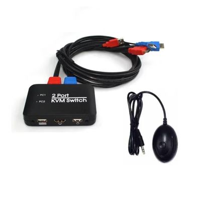 D3LX0Z1 4K@60Hz 2 Port KVM Switch Support Keyboard and Mouse Control KVM Switch 2 Input 1 Output for Computer Laptop DVD PS*5 HDTV