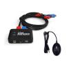 D3LX0Z1 4K@60Hz 2 Port KVM Switch Support Keyboard and Mouse Control KVM Switch 2 Input 1 Output for Computer Laptop DVD PS*5 HDTV view 1