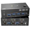 5MNG0Y8 KVM Switch 2/3 Computers 2/3 Monitors HDMI + DisplayPort USB 3.0 KVM Switcher 8K/4k Dual/Triple Monitor KVM for 2/3 PC(AU Power Adapter,303DH) view 3