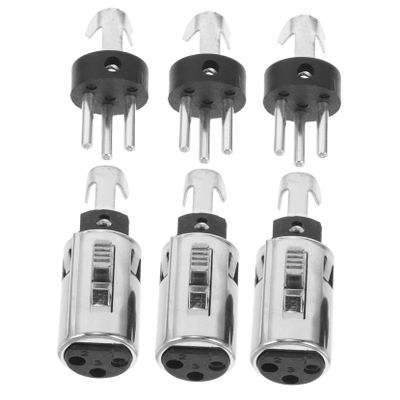Abaodam 6pcs Xlr Gender Changer Adapter Pin Male to Female Connectors for Mixer Amplifier and Microphone Easy Installation for Ktv and Recording Studios