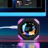 2.1inch USB Monitor 480480 Pixel Water Cooler Screen, DIY Dynamic Theme Water Cooler Screen USB RGB GPU CPU Temperature Display PC Case Secondary Screen (Black) view 3