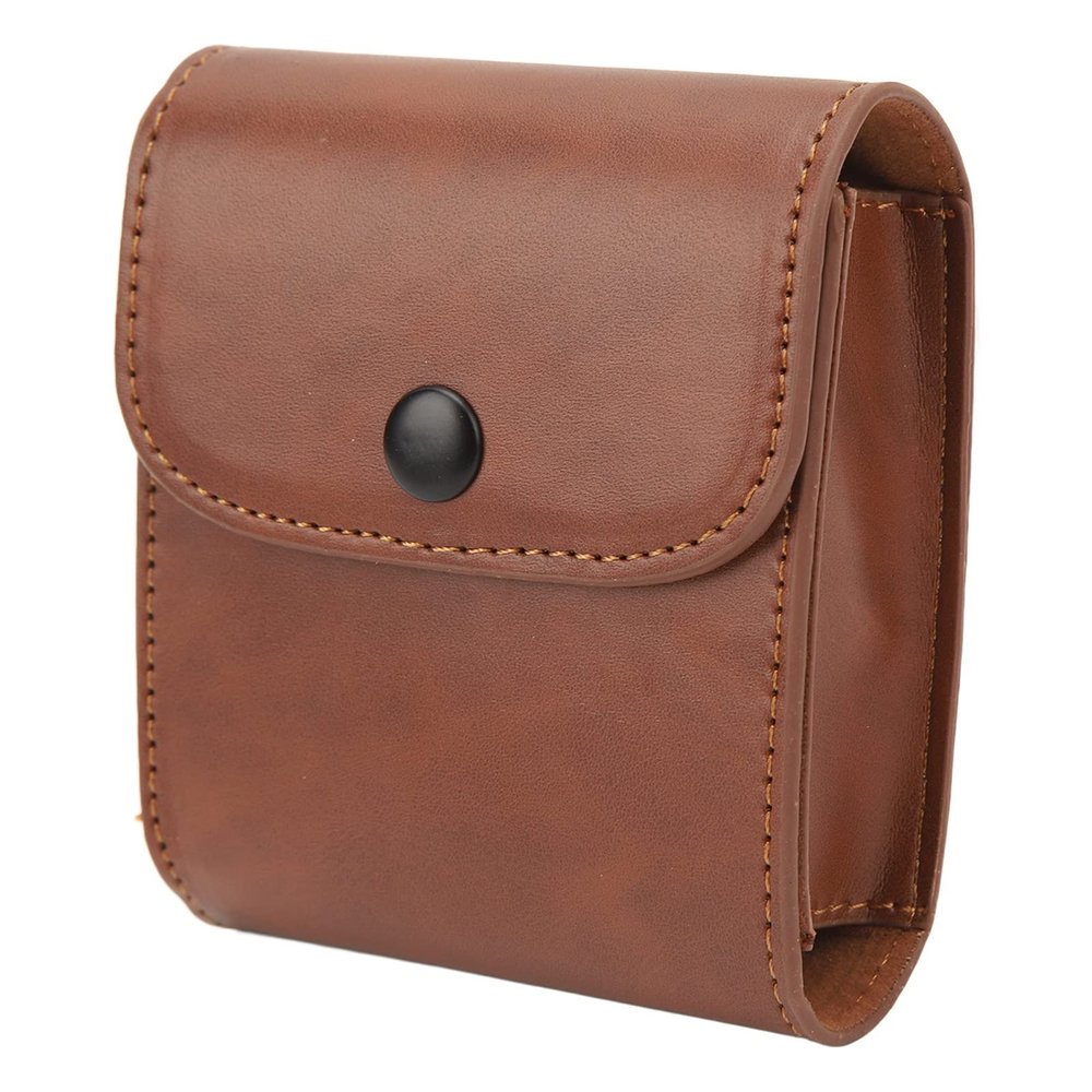 Acouto Portable PU Leather Camera Photo Pouch with Large Storage for SQ10 - Accessory for Camera Films and Pictures (Brown)