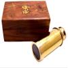 6" Telescope Box Wooden Brass Spyglass Vintage Antique Maritime Nautical Gift view 2