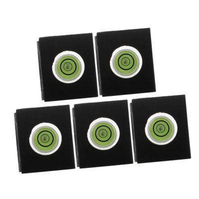 OSALADI 5pcs Hot Shoe Cover with Spirit Level for Stable Photography Quick Installation Accurate Leveling for Dslr Cameras and Flashlights