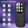 MP3 Player with Bluetooth 5.4, Portable Music Player HiFi Sound with 2.01in Screen, Enjoying Digital Music and Audiobooks Anytime, UP to 128G, 3.5mm Jack, Clock, FM, (with view 2