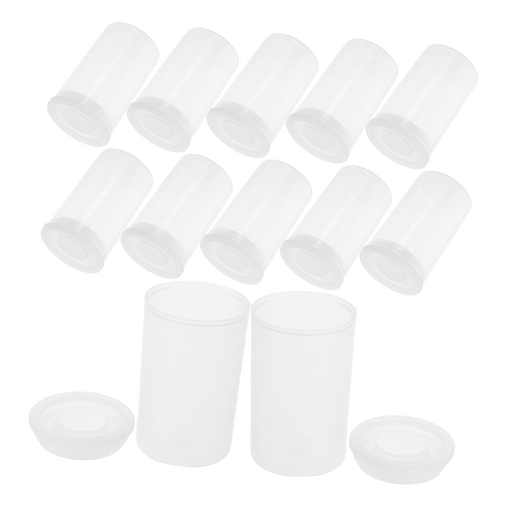 CIYODO 200pcs Plastic Film Canisters Lids Storage Boxes for Art Beads Keys Coins Versatile Organizing Case