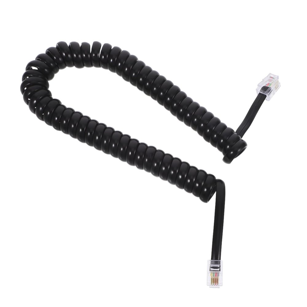 CIYODO 2m Long Curly Phone Cord Connectors Data Cable for Home Office Telephone Line
