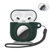 2 in 1 Silicone Case Compatible with AirPod 4 and Tracker Tag, Anti-Scratch Anti-Lost Protective Skin Cover for AirPods 4th Generation with 2 PCS TPU Screen Protector&Lanyard view 1