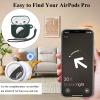 2 in 1 Silicone Case Compatible with AirPod 4 and Tracker Tag, Anti-Scratch Anti-Lost Protective Skin Cover for AirPods 4th Generation with 2 PCS TPU Screen Protector&Lanyard view 2