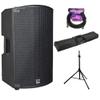 Kellards HK Audio Sonar 112 Xi 2-Way 1200W 12" Powered Speaker Bundle with Auray Speaker Stand Bag 51" Interior (Black), Auray SS-4420 Steel Speaker Stand, XLR-P20T Pro 20' XLR Cable view 1
