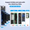 Docking Station, 10Gbps NVMe & SATA M.2 SSD M Key B+M Key Reader Writer Adapter Dock Station view 2