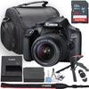 Canon EOS 4000D / Rebel T100 DSLR Camera w/EF-S 18-55mm f/3.5-5.6 III Lens + Camera Case + 64GB Memory + Deluxe Starter Kit + Hand Grip Stabilizer Tripod + More (13pc Bundle) (Renewed) view 1