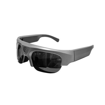 JUCFRDNJ Smart Glasses WiFi Camera Memory 16-256g App Audio Stereo Wireless Dv Sport Sunglasses Running Cycling Multi Functional(Gray WiFi 64G)