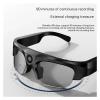 JUCFRDNJ Smart Glasses WiFi Camera Memory 16-256g App Audio Stereo Wireless Dv Sport Sunglasses Running Cycling Multi Functional(Black WiFi 256G) view 2