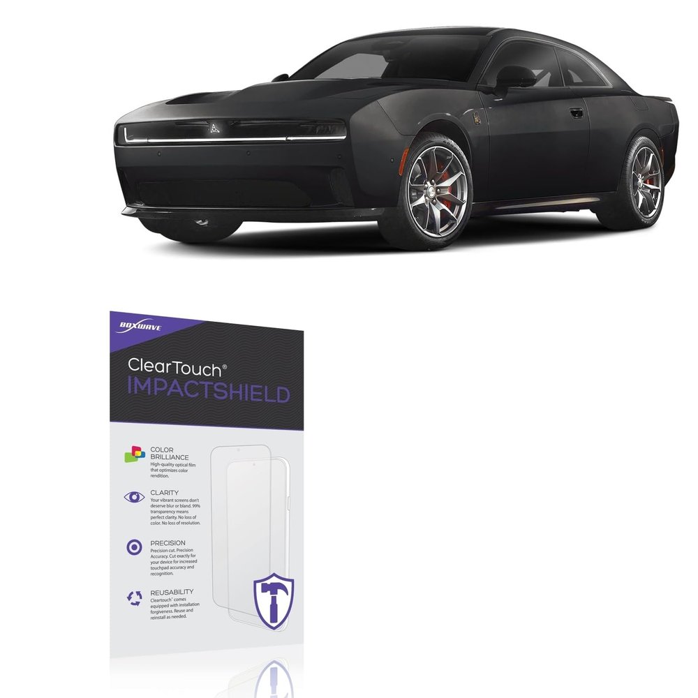 BoxWave Screen Protector Compatible with Dodge 2025 Charger Daytona R/T Infotainment System (12.3 in) - ClearTouch ImpactShield (2-Pack), Impenetrable Screen Protector Flexible Film