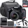 Canon EOS Rebel T100 (4000D) DSLR Camera w/EF-S 18-55mm f/3.5-5.6 III Lens + Camera Case + 64GB Memory + Deluxe Starter Kit + Hand Grip Stabilizer Tripod + More (13pc Bundle) (Renewed) view 1