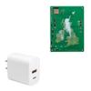 BoxWave Charger Compatible with Traintrackr UK and Ireland Map Trackr - PD miniCube (20W), 20W PD USB Type-C Wall Charger - Winter White view 1