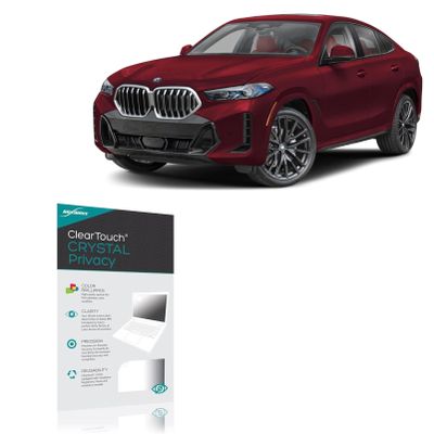 BoxWave Screen Protector Compatible with BMW 2025 X6 M60i Infotainment Display (14.9 in) - ClearTouch Crystal Privacy (2-Pack), Privacy Screen Protector Flexible Film Clear