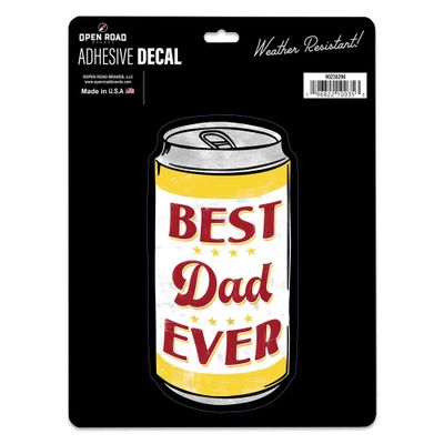 Best Dad Ever Adhesive Vinyl Decal - Fun Dad Sticker for Car, Window, or Laptop - Perfect for Fathers Day Gifts