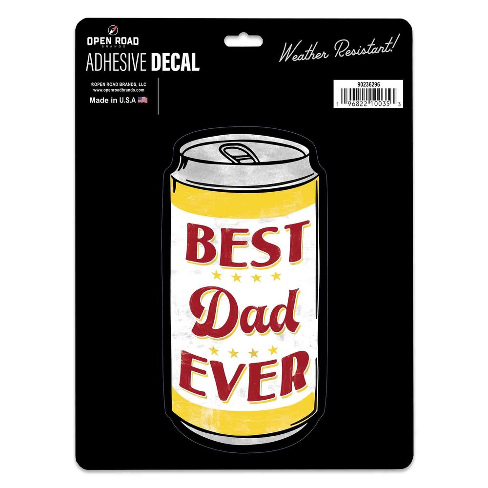 Best Dad Ever Adhesive Vinyl Decal - Fun Dad Sticker for Car, Window, or Laptop - Perfect for Fathers Day Gifts
