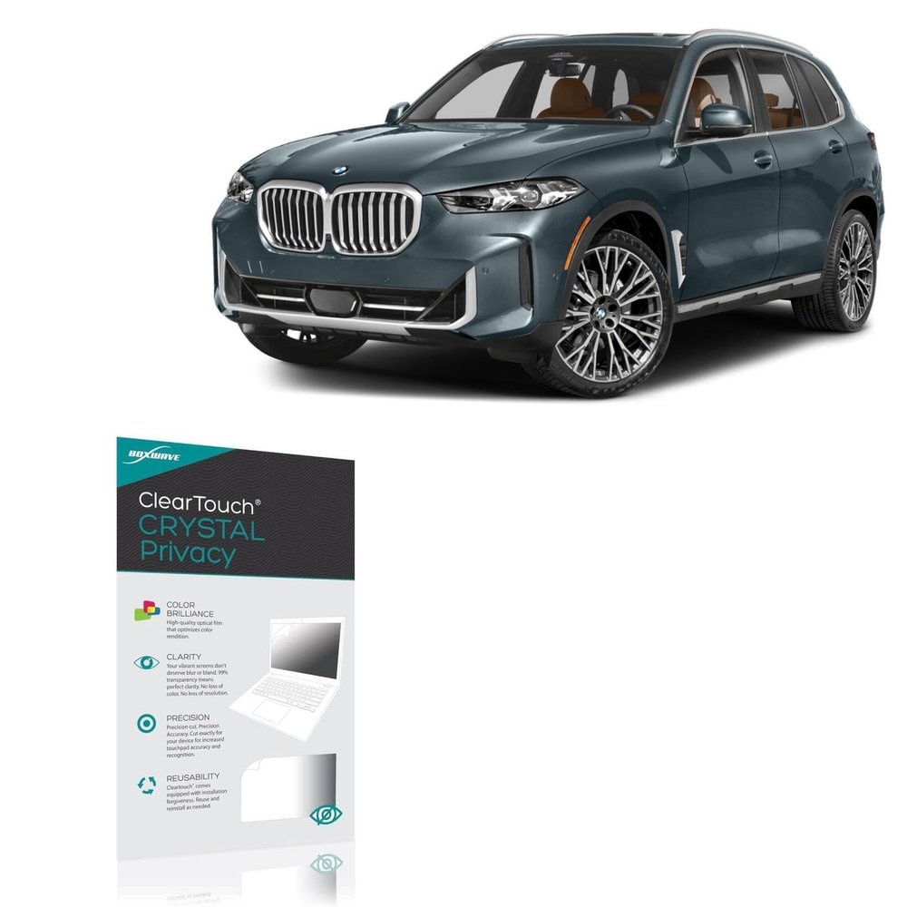 BoxWave Screen Protector Compatible with BMW 2025 X5 M60i Infotainment Display (14.9 in) - ClearTouch Crystal Privacy (2-Pack), Privacy Screen Protector Flexible Film Clear