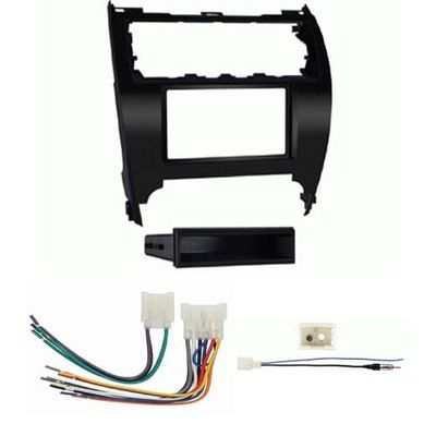 Car Stereo Installation Kit with Radio Harness, Antenna Adapter for Toyota Camry 2012, 2013, and 2014, Single/Double DIN, No Factory Amp