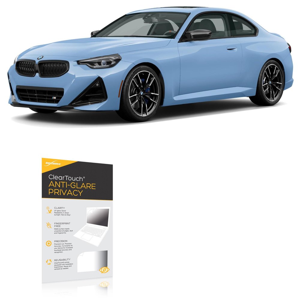 BoxWave Screen Protector Compatible with BMW 2025 M240i Infotainment Display (14.9 in) - ClearTouch Anti-Glare Privacy (2-Pack), Privacy Screen Protector Flexible Film Anti-Glare